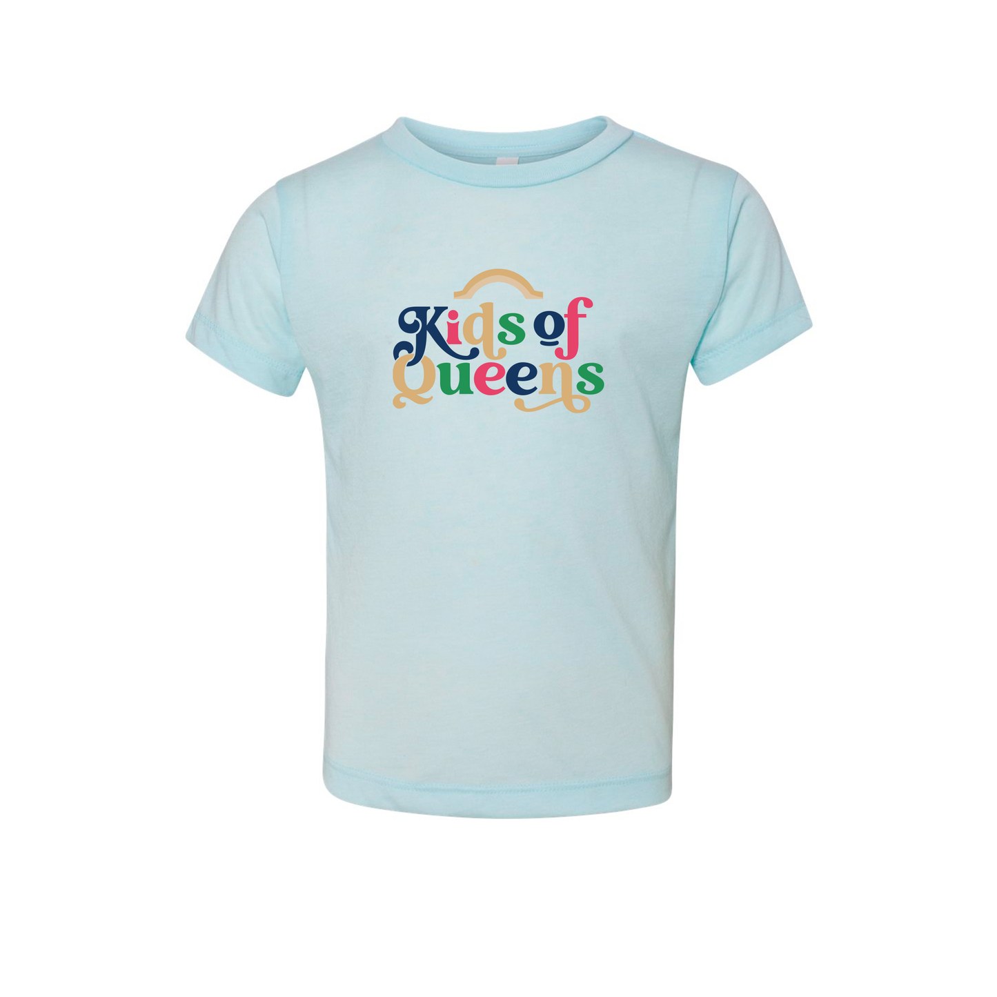 Toddler Ice Blue Triblend T-Shirt with Classic Logo