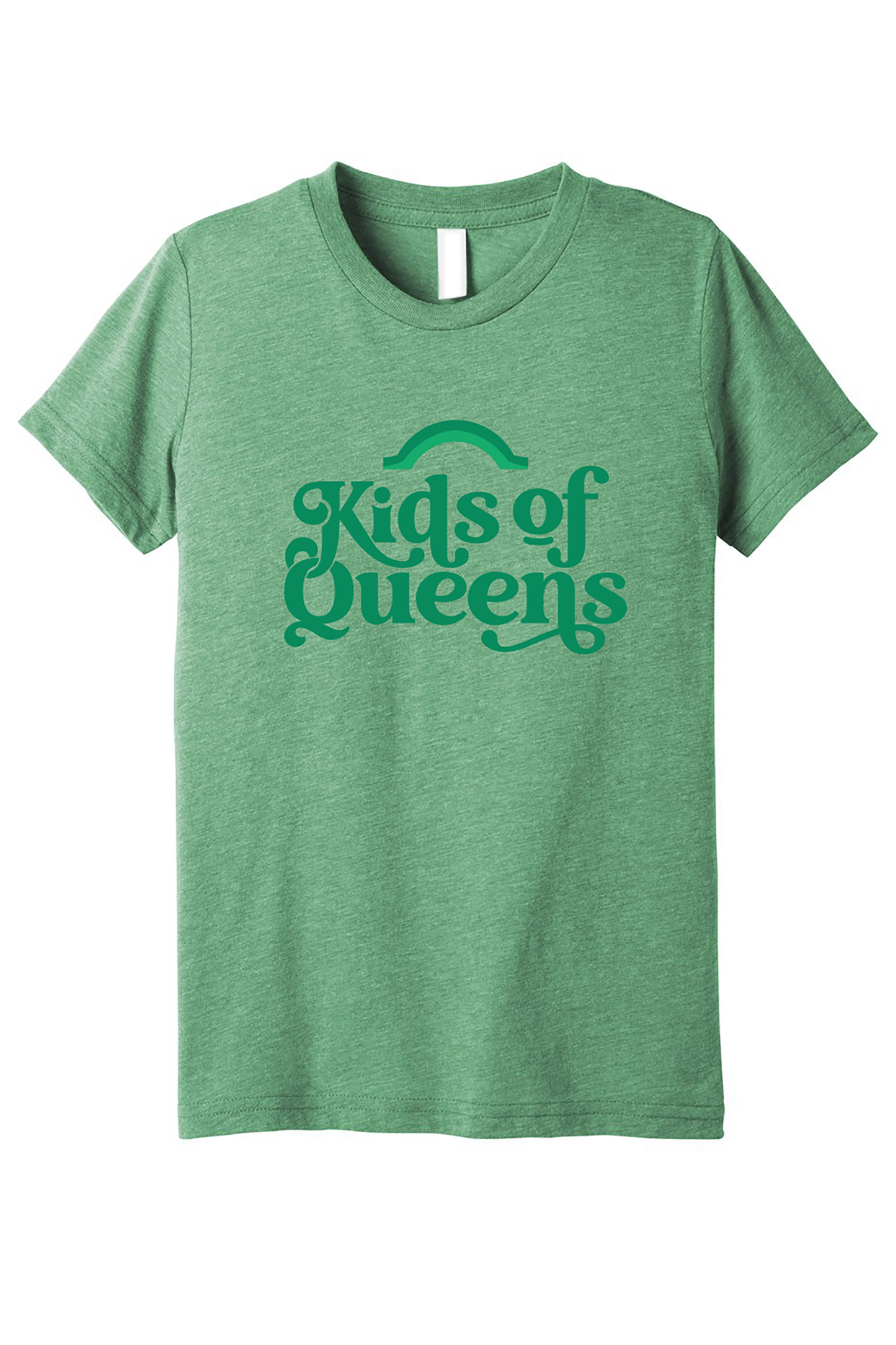 Youth Green Triblend T-Shirt with Green Logo