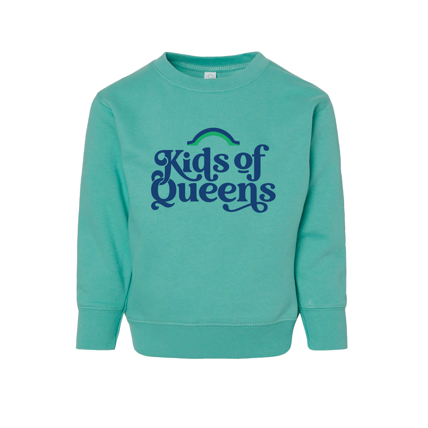 Youth Saltwater Crewneck with Navy Logo