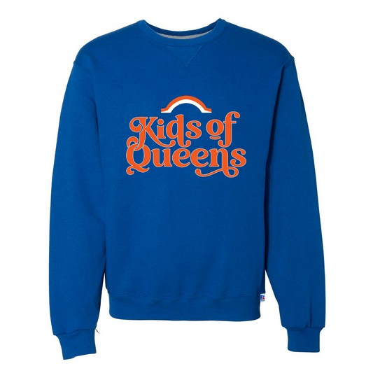 Adult Unisex Royal Blue Crewneck with "Mets Orange" Logo