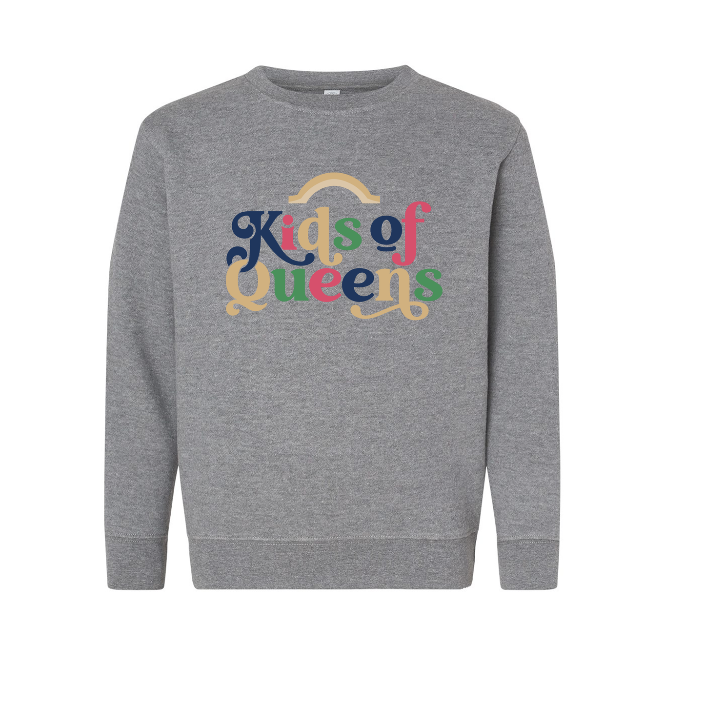 Youth Grey Crewneck with Classic Logo